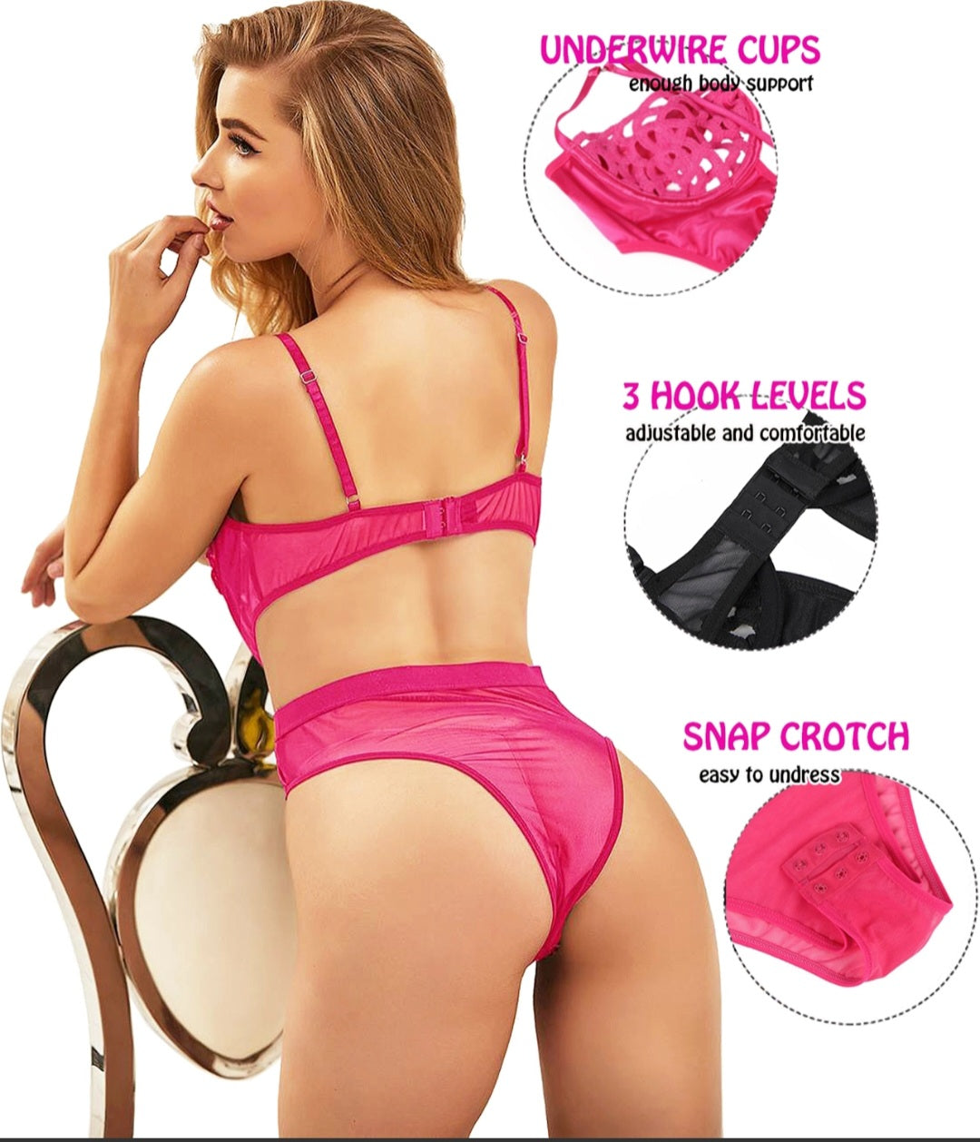 Mesh Satin Combo Teddy