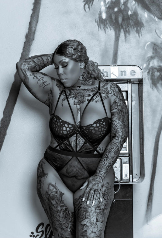 Mesh Satin Combo Teddy