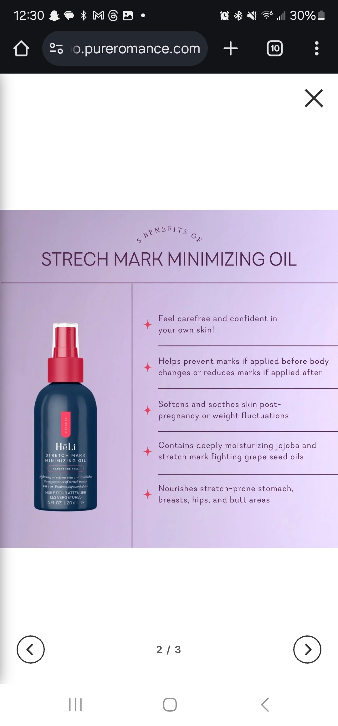 HeLi - Stretch Mark Minimizing Oil