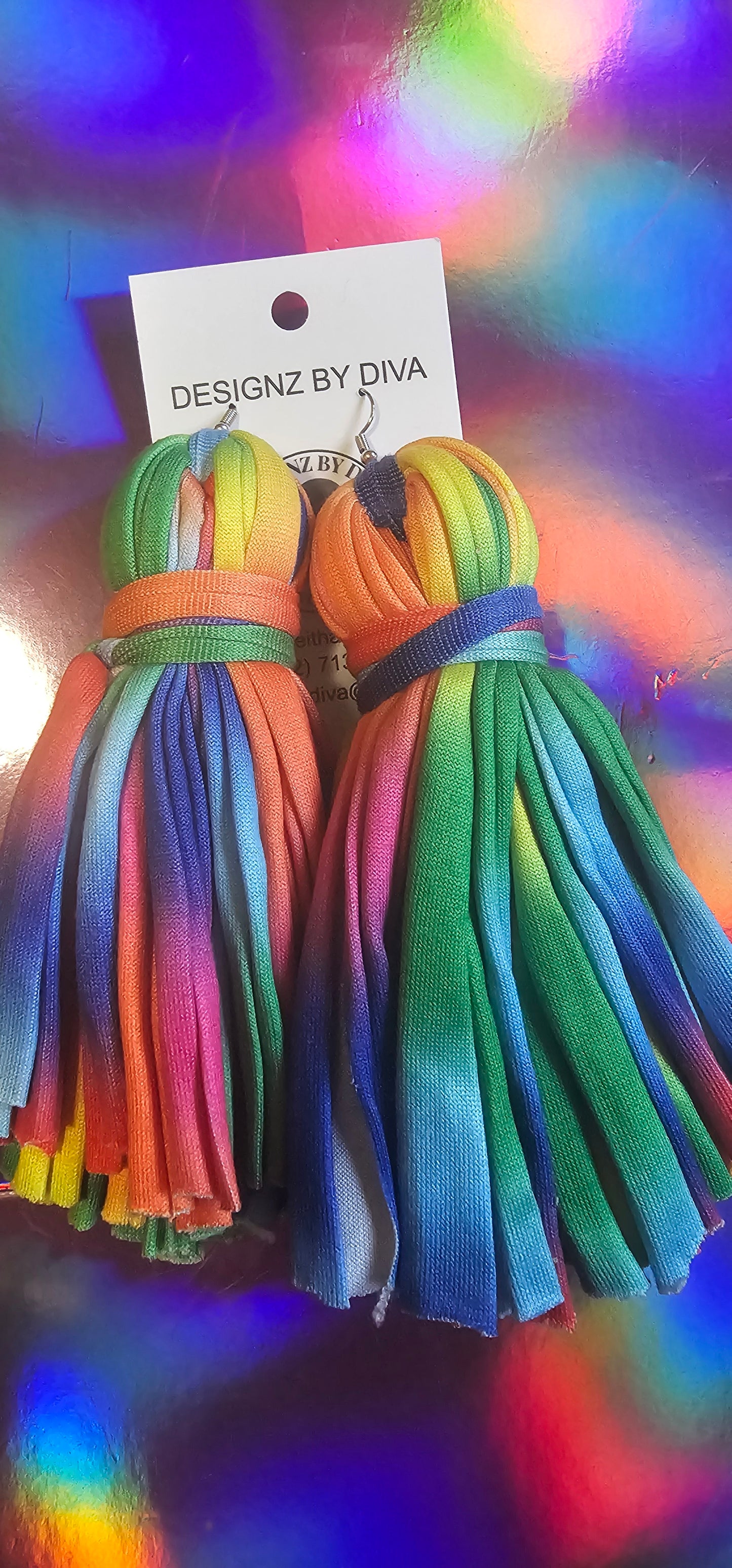 Rainbow Remix T-Shirt Earrings