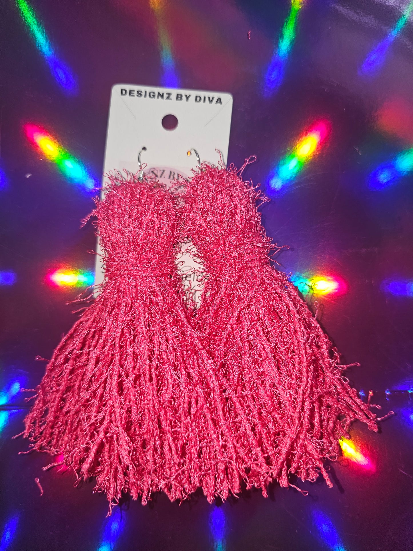 Pink Distressed Earrings