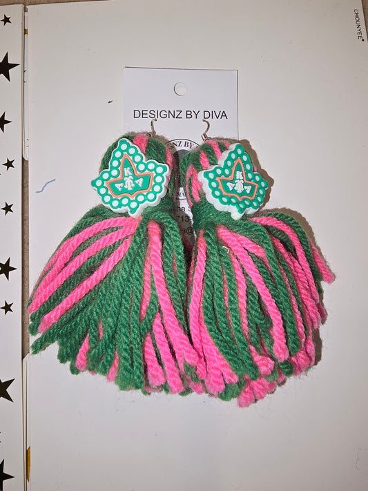 Pearled Ivy Tassel Earrings