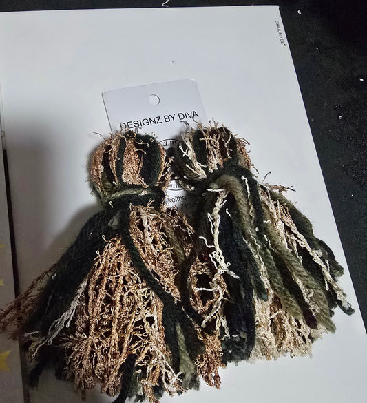 Camo Crush Distressed Earrings