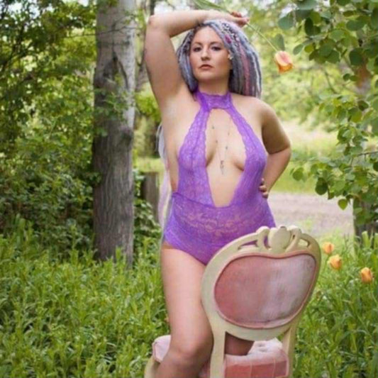 Collared Lace Bodysuit