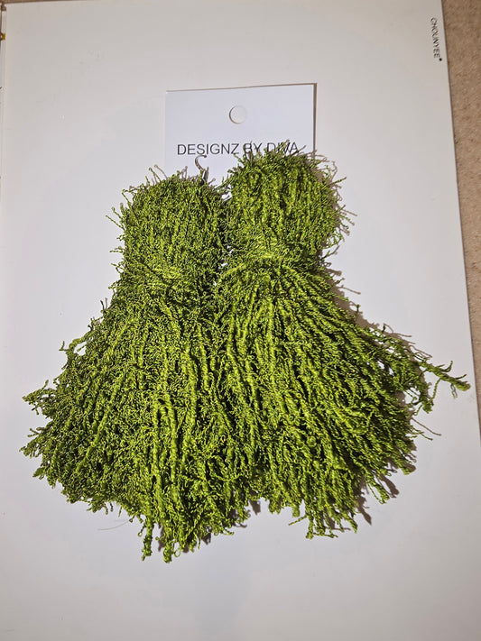 Olive You Distressed Earrings