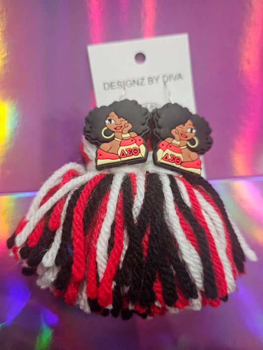 Crimson Diva Beauty Tassel Earrings ❤️