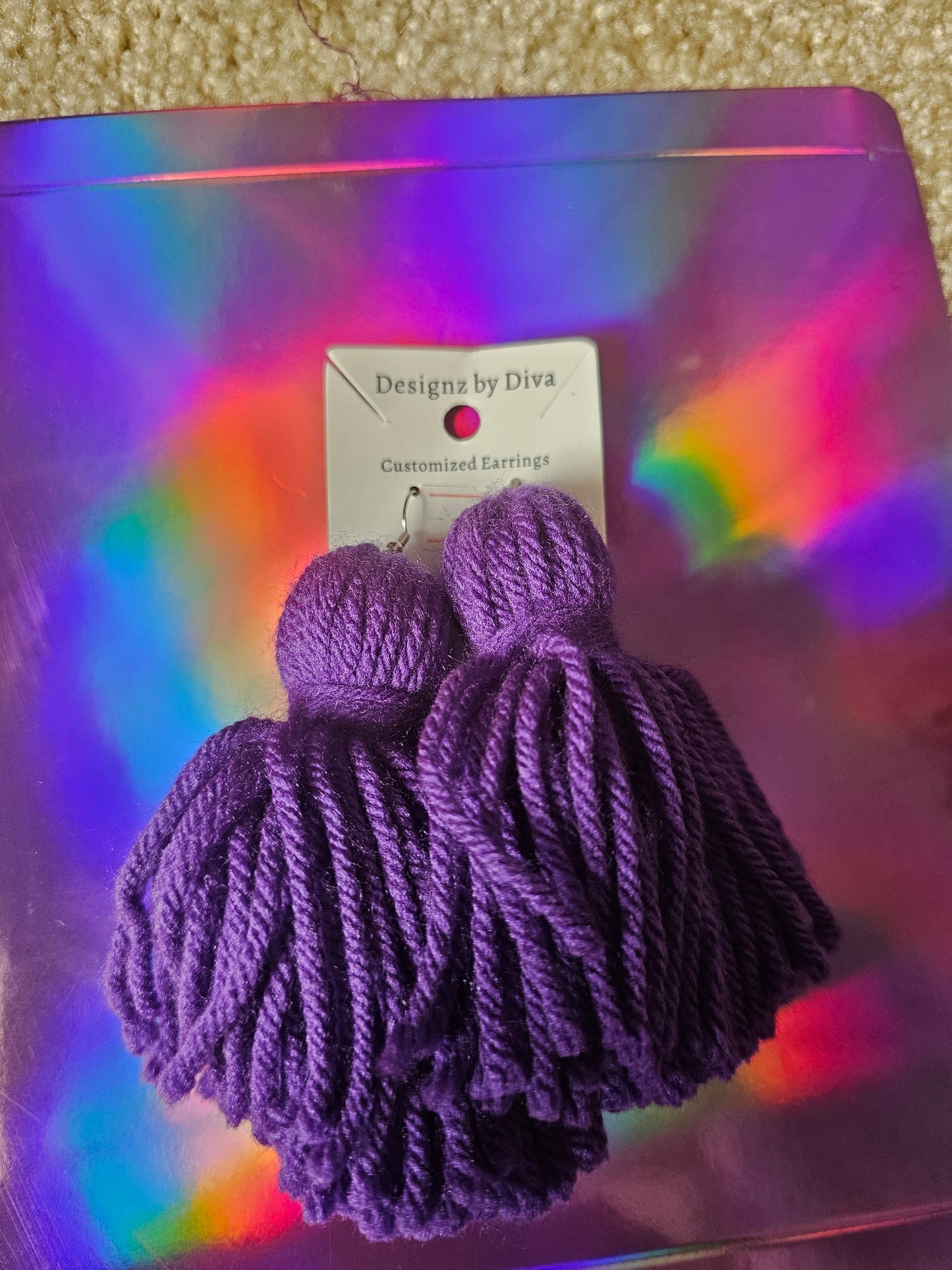 Purple 💜 earrings
