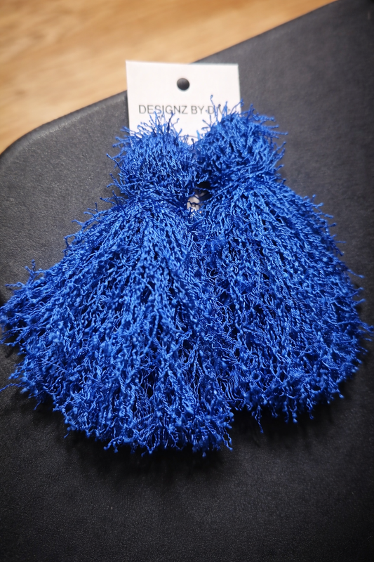 Sapphire Night Drip Distressed Earrings