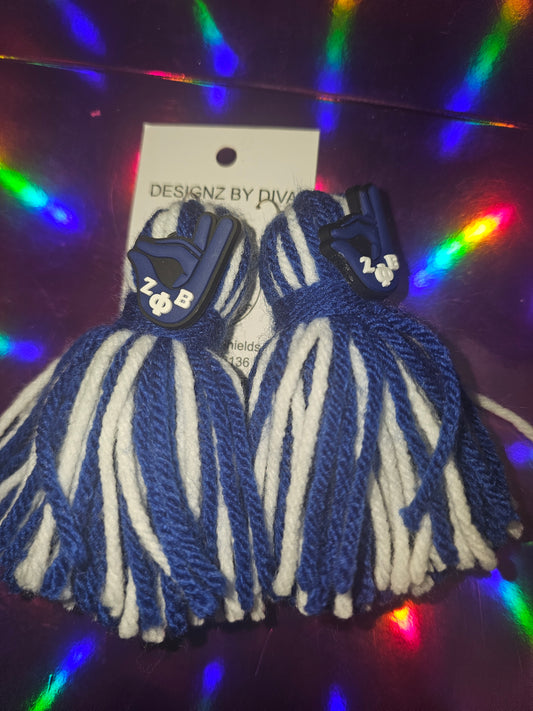 Finer Sign Tassel Earrings  💙